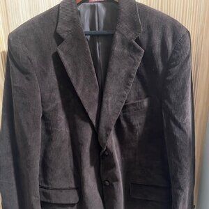 Covington dark brown corduroy blazer Classic notch lapels American 90s style 44s